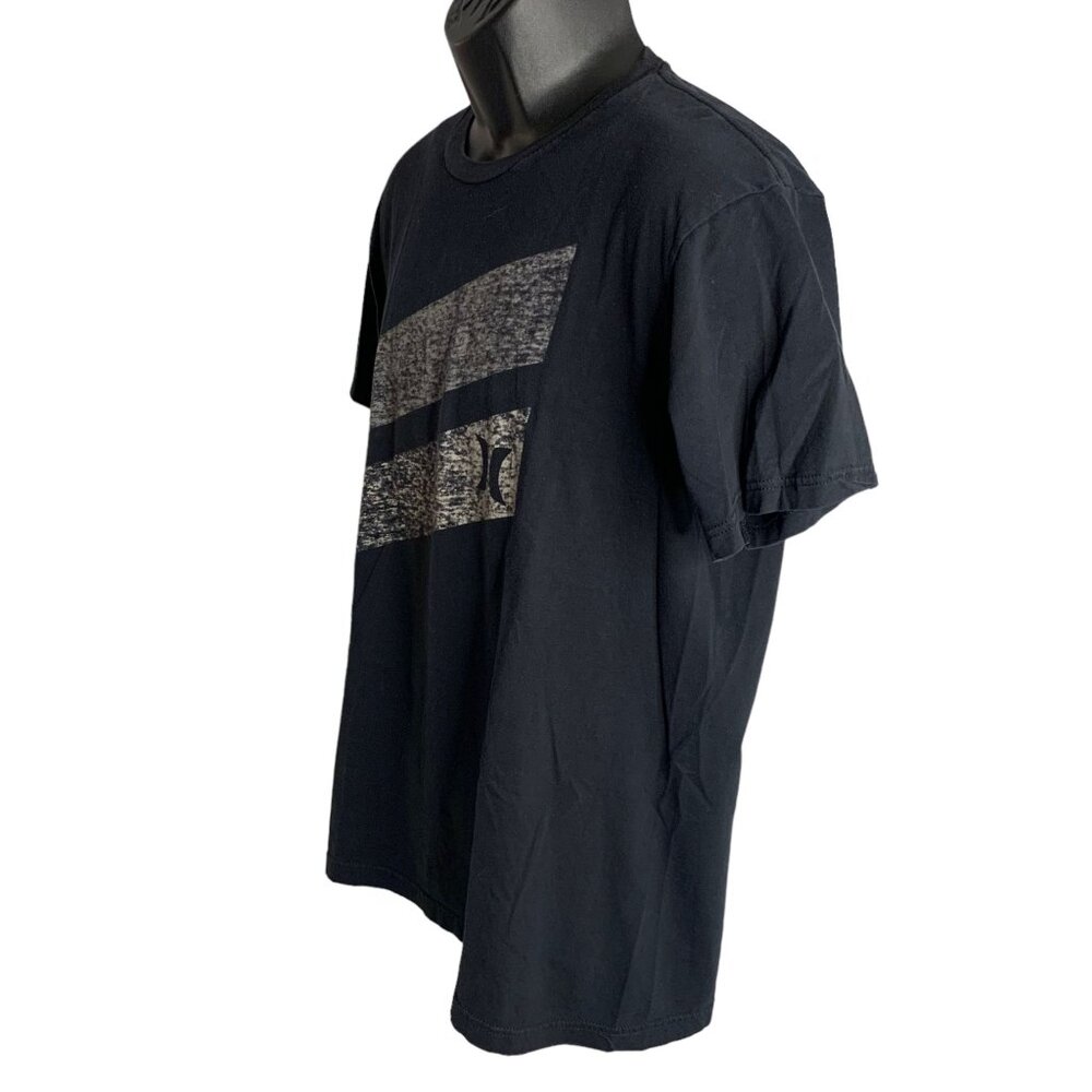 Hurley Crewneck Short Sleeve T Shirt M Black Graphic Cotton Pullover Skate Surf - Picture 3 of 6